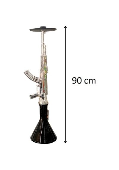 Alüminyum Gövdeli Ak-47 Kalaşnikof Tasarım 90 Cm Premium Nargile Seti Büyük Boy Contalı Sistem 48182075