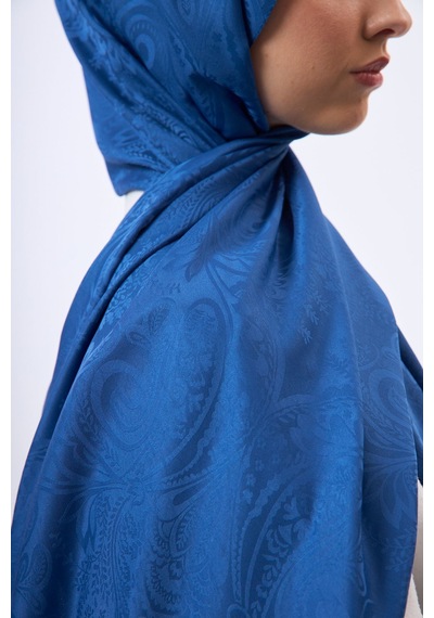 Mirsoy Scarf Velora Modern Desen Şal Mavi