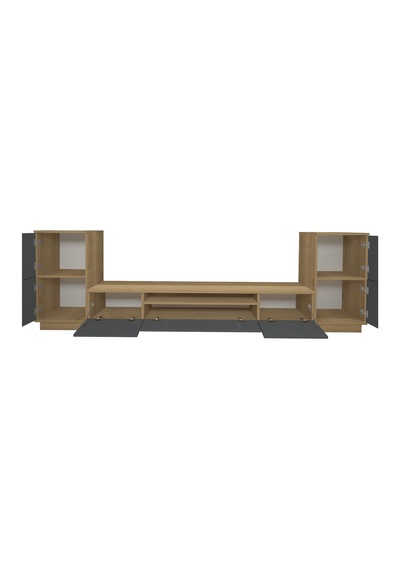 Decoraktiv Trio On2 Mdf Tv Ünitesi Tv Sehpası - Pera Antrasit Antrasit - Açık Ceviz Decoraktiv Trio On2 Mdf Tv Ünitesi Tv Sehpası - Pera Antrasit Antrasit - Açık Ceviz