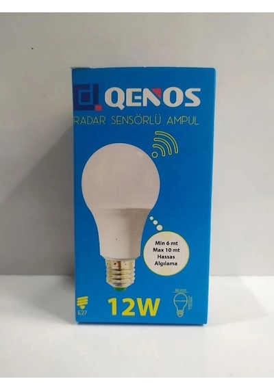 Qenos 12w Radar Sensörlü Led Ampul Beyaz