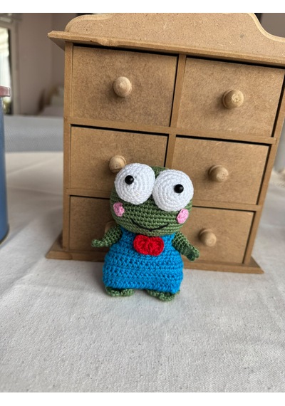 Amigurumi Keroppi Oyuncak 15 Cm
