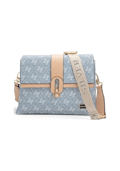 Silver & Polo Silver Polo Mavi - Ten Monogram Kadın Çapraz Çanta Sp1287