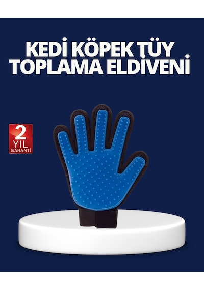 Evcil - 488 - Hayvan Tüy Toplama Ve Masaj Eldiveni Köpek Ve Kedi Tüy Dökülme Önleyici - Ilkestor - Bakım Eldiveni Çok Renkli