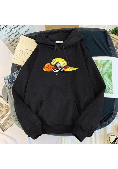 Anime Sembol Kapşonlu Sweatshirt 001