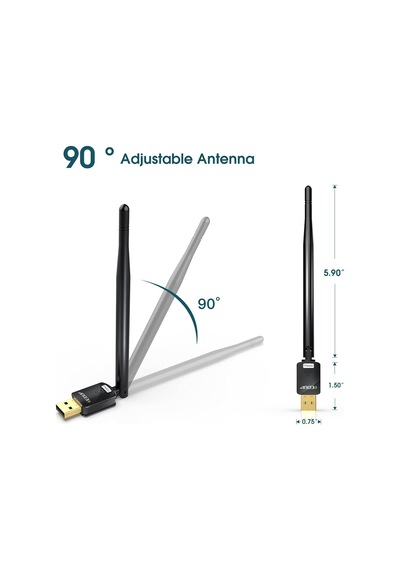 Pc İçin Usb Wifi Adaptörü, Masaüstü Dongle High Gain 6dbi Anten Desteği, Masaüstü Dizüstü Bilgisayar Desteği, Windows 10/8/7/xp/vista, Mac 10.6-10.11 İle Uyumlu Pc İçin Usb Wifi Adaptörü, Masaüstü Dongle High Gain 6dbi Anten Desteği, Masaüstü Dizüstü Bilgisayar Desteği, Windows 10/8/7/xp/vista, Mac 10.6-10.11 İle Uyumlu