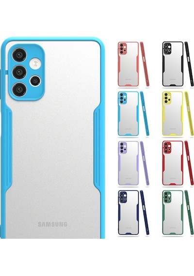 Samsung Galaxy Uyumlu A72 Kılıf Platin Matte Silikon Arka Kapak