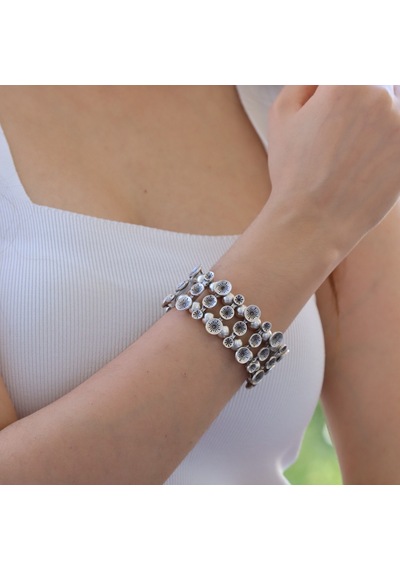 Primerocollection Gümüş Kaplama Bileklik N11.67955 Gri