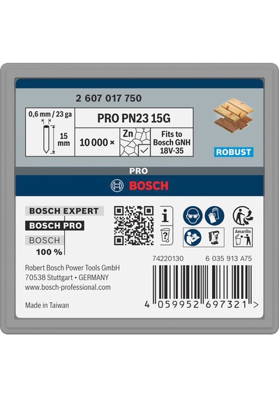 Bosch Pro Pn23 G Pim 0,65/23 G Galvanizli Çivi 15mm 10000 Ad - 2607017750