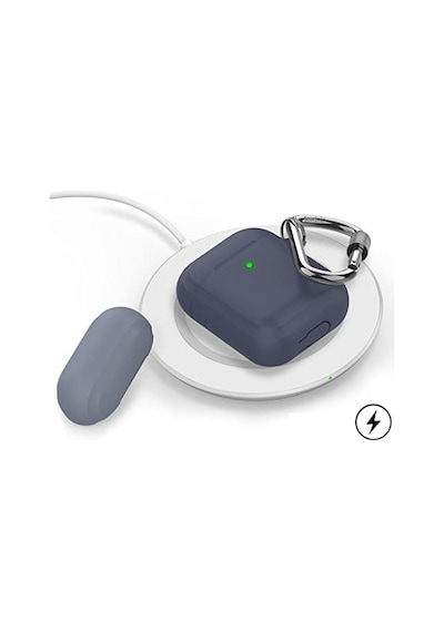 Airpods 1 2 Nesil Uyumlu Silikon Kılıf Mat Yumuşak Doku, Darbe Emici, Karabinalı Kemer Klipsi, Kablosuz Şarj Diğer