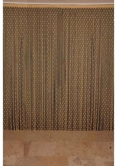 Küçük Puanlı Model Gold Renk Hazır Ip Perde 300x280 Cm