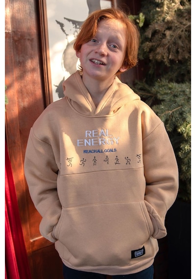 Jabber Erkek Çocuk Sweatshirt Enerji Modu 5-14 Yaş, Bej
