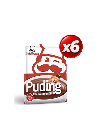 Pakmaya Puding Çikolatalı-bademli 125 Gr X 6 Adet