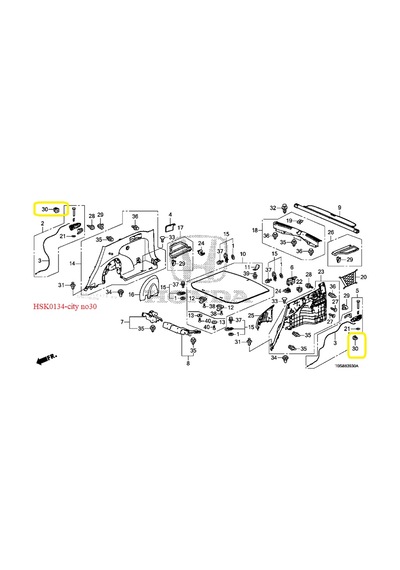 Honda Nissan Mazda Klips 90662Sb2003 62698-V7000 HSK0134