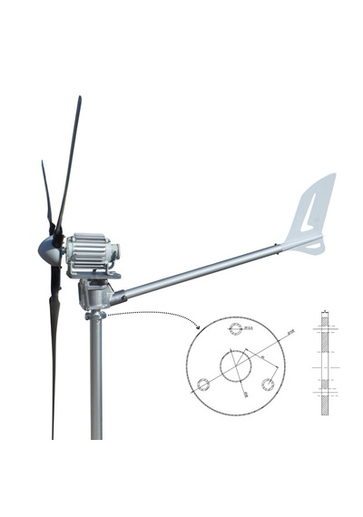 2000w 24v/48v Windsafe Korumalı Rüzgar Türbini + Wind Pro Şarj Kontrol Cihazı İsta-breeze