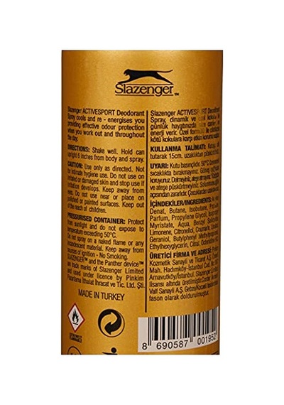 Slazenger Active Sport Erkek Gold Deodorant