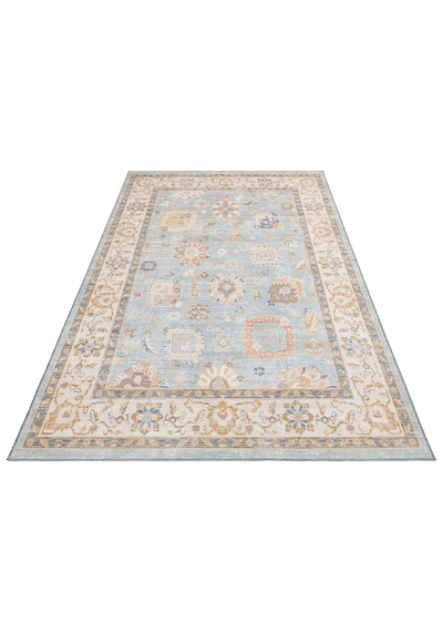 Elısta Vıntage Vintage Tasarımlı Yumuşak Bukle Dokuma Kaymaz Tabanlı Yıkanabilir Modern Halı Mavi - Bej Elısta Vıntage Vintage Tasarımlı Yumuşak Bukle Dokuma Kaymaz Tabanlı Yıkanabilir Modern Halı Mavi - Bej