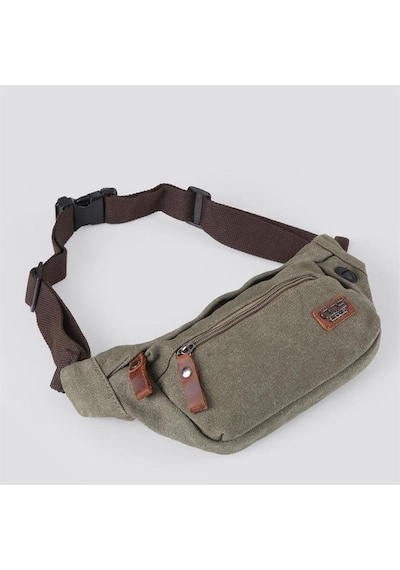 Ççs 31516 Sport Kanvas Bel Çantası Yeşil Yeşil