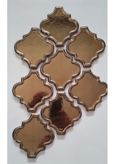 Armada Çini 12x12 Ottoman Rölyefli Arabesk Bronz Çini