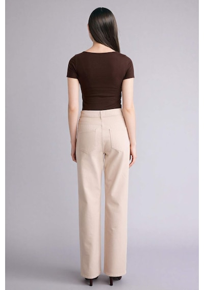 Defacto Straıght Fıt Normal Bel Gabardin Pantolon H0092ax26spbg738 Bej-bg738