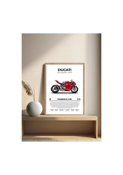 Ducati Doğal Ahşap Çerçeveli Tek Parça Dekoratif Tablo Çok Renkli - 819041379 Çok Renkli
