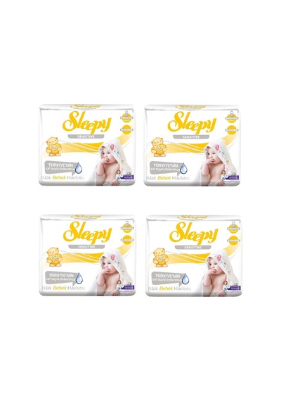 Sleepy Sensitive Islak Havlu 50 Yaprak 3'Lü Paket X 4 Adet