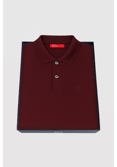 D's Damat Ds Damat Slim Fit Mürdüm Kutulu Polo Yaka T-shirt 4hc14ortkplo1 MÜRDÜM
