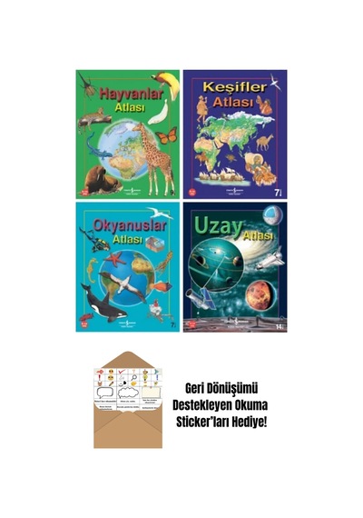 Uzay Atlası 4 Kitap Set + Okuma Sticker'ları