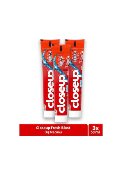 Close Up Günboyu Ferah Nefes Fresh Blast 50 Ml 4 Adet Beyazlık