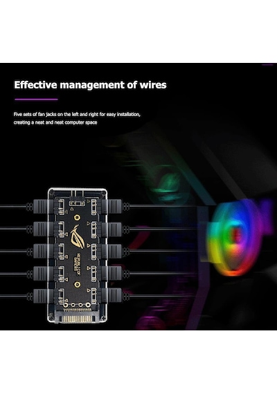 Argb Rgb Led 3 Pin 11 Port 5v Sata Power Güç Fan Çoklayıcır Şerit Hub Kablo Splitter