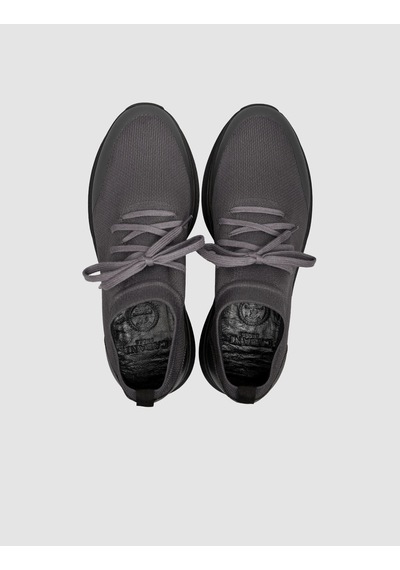 Cabani Triko & Hakiki Dana Deri Füme Erkek Sneaker Gri