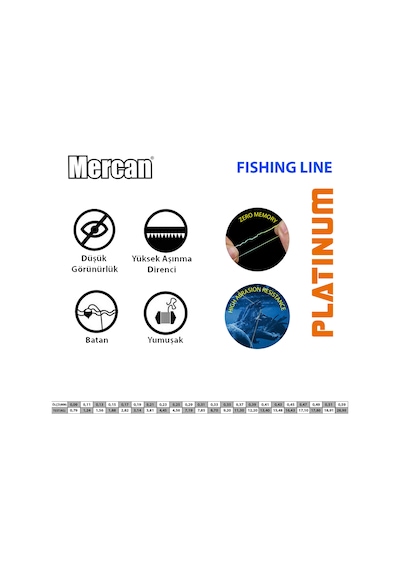 Mercan Euprates Platinum BEYAZ 300 M Makara Misina