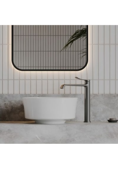 Oval Deliksiz Lavabo 40 Cm Beyaz Seramik Tasarım 508 Yeşil