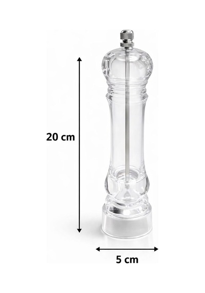 Gourmet Crystal Tuz Karabiber Değirmeni 20 Cm Beyaz