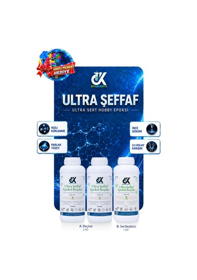Erkon Kimya Ultra Sert Şeffaf Hobby Epoksi 3 Kg