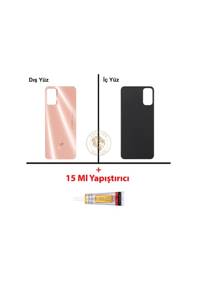 Reeder Yapıs Tırıcı S19 Max Pro S Rose Gold Yapıs Tırıcı B-7000 Yapıştırıcı Arka Kapak Arka Cam Batarya Kapağı Lazer Kesim Kapak Pil Kapağı Back Cover Çok Renkli