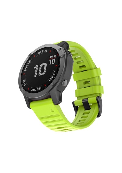 Caseonn Garmin Fenix 5x Kordon Quickfit Premium Spor Kayış Fıstık Yeşili