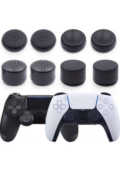 Ps4-ps5 Uyumlu 8in1 Analog Koruyucu Ve Yükseltici Pad Siyah