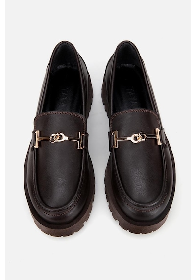Yaya By Hotiç Yaya Kadın Kahverengi Tokalı Klasik Loafer