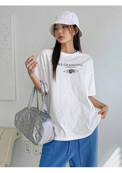 Flood Of Style Blooming Vitality Baskılı Beyaz Oversize Tişört