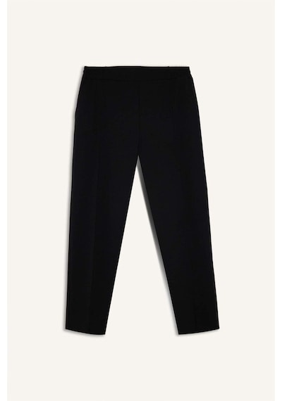 DeFacto Krep Pantolon Carrot Fit Basic Düz Beli Lastikli Dar Paça Cepli D5950AX24WNBK81 Siyah