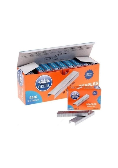 Delta Zımba Teli Beyaz 24/6 1000'li x 10