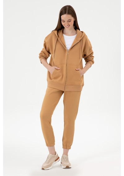 U.S. Polo Assn. Kadın Camel Şardonlu Jogger Eşofman Altı 50313581-VR015