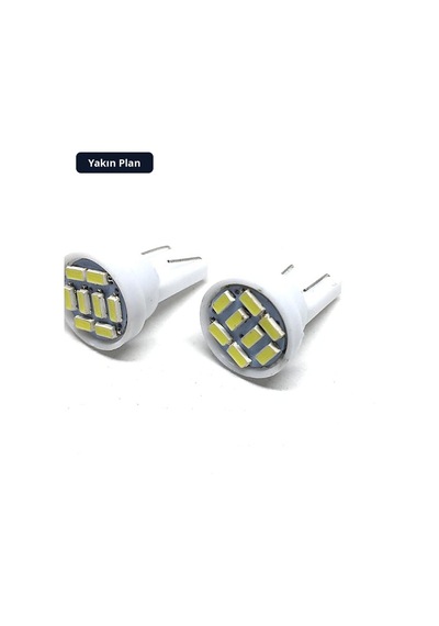 Trobus Led Park Lambası T10 Beyaz 8 Ledli Çift Takım