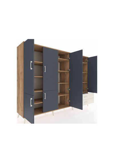Hyperion Dolap 12 Raflı 2 Çekmeceli 7 Kapaklı 220x44x163 Çam-antr Çam-antrasit/aytaşı Hyperion Dolap 12 Raflı 2 Çekmeceli 7 Kapaklı 220x44x163 Çam-antr Çam-antrasit/aytaşı