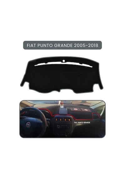 Fıat Punto Grande 2005-2018 Modellerine Uyguntorpido Koruma Halısı Gri Kenar