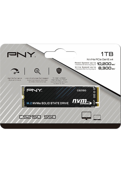 Pny Cs2150 1tb 10200/8300 Mb/s M.2 Nvme Ssd M280cs2150-1tb-tb