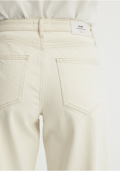 Mavi - Leila Mavi Premium Krem Jean Pantolon 1010600-87058 Ekru