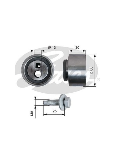 GATES T41139 TRİGER EKSANTRİK GERGİ RULMANI SCUDO / 406 PARTNER /