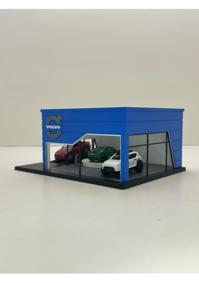 3d Baskı 1/64 Ölçekli Volvo Showroom Tasarımlı Diorama Araç Sergileme Garajı