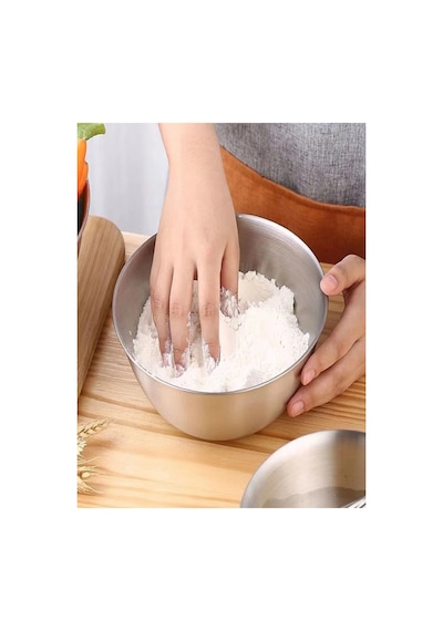 Kek Poğaça Hamuru Karıştırma Çırpma Kabı Sıçratmaz Mikser Kabı 18cm 1,5 Litre Yoğurma Salata Kasesi Diğer